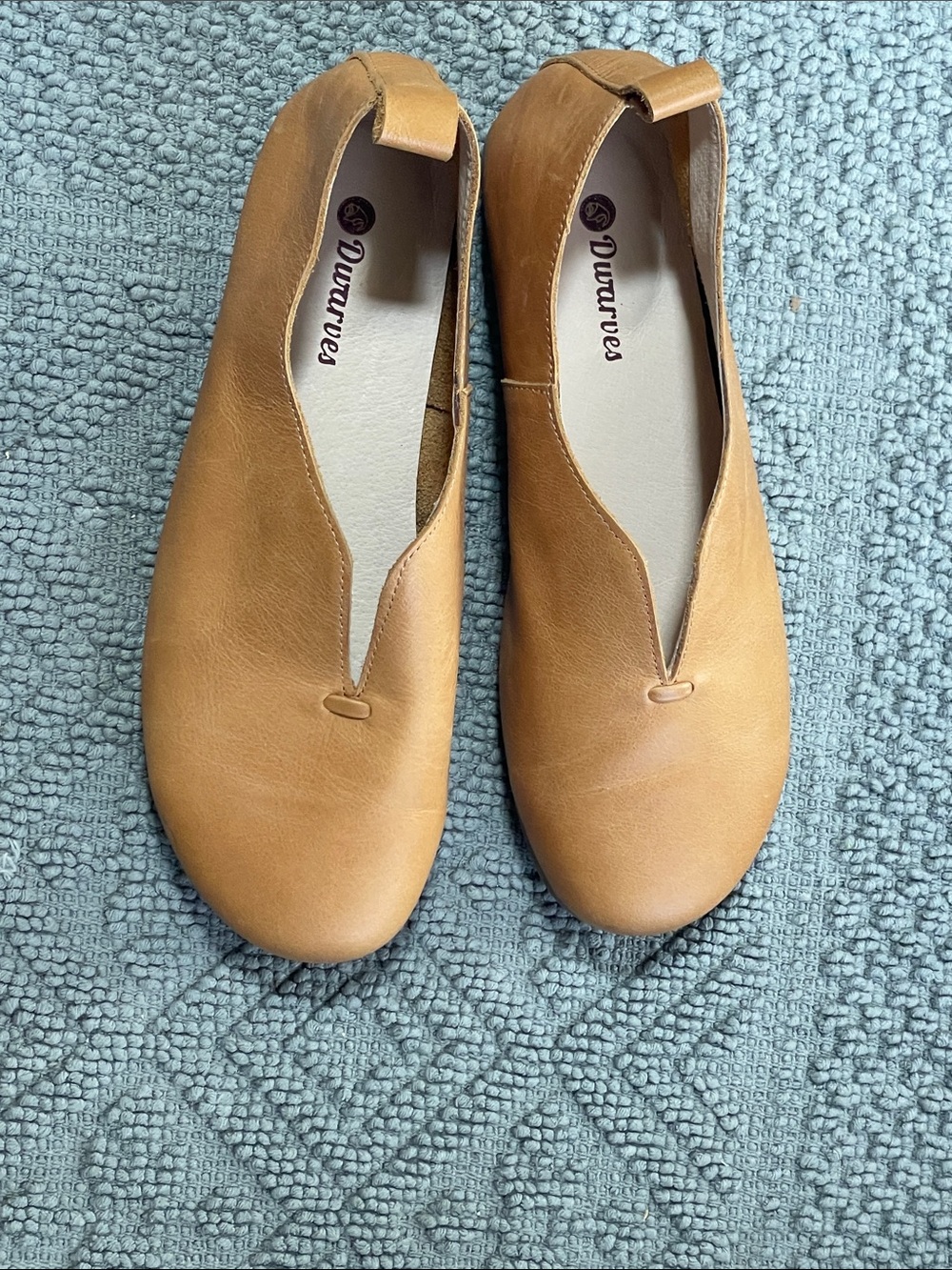 Women's Tan Leather Slip-On Loafers by